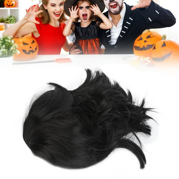 Peluca negra recta corta para mujer peluca sintética corta ajustable resistente al calor para disfraz de Halloween Anggrek Otros