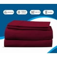 thumbnail image 5 of 1000 Thread Count 100% Egyptian Cotton Sleeper Sofa Bed Sheet Set Solid Twin Size (36" x 72" x 7") with 4 -PCS Fitted Straps Color Burgundy, 5 of 6