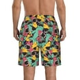 thumbnail image 3 of KLL Angry Shark Pattern Men's Casual Summer Beach Shorts Hawaiian Shorts with Pockets-3X-Large, 3 of 5