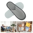 thumbnail image 4 of Unique Bargains 1Pair Disposable Slippers Foldable Closed Toe Hotel Slippers Gray, 4 of 5
