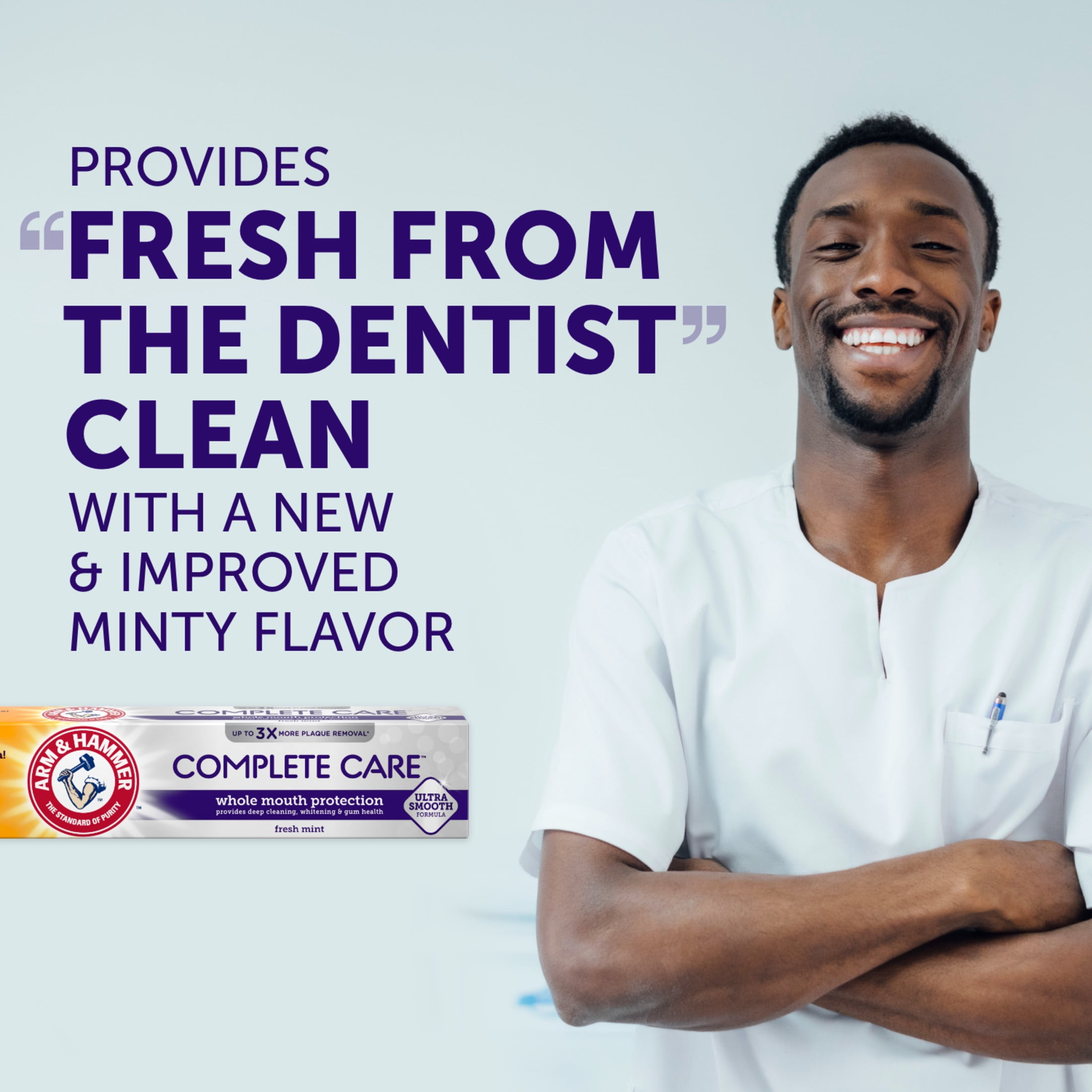 (12 pack) ARM & HAMMER Complete Care Toothpaste, Fresh Mint Flavor, Whole Mouth Protection, 6.0oz Tube