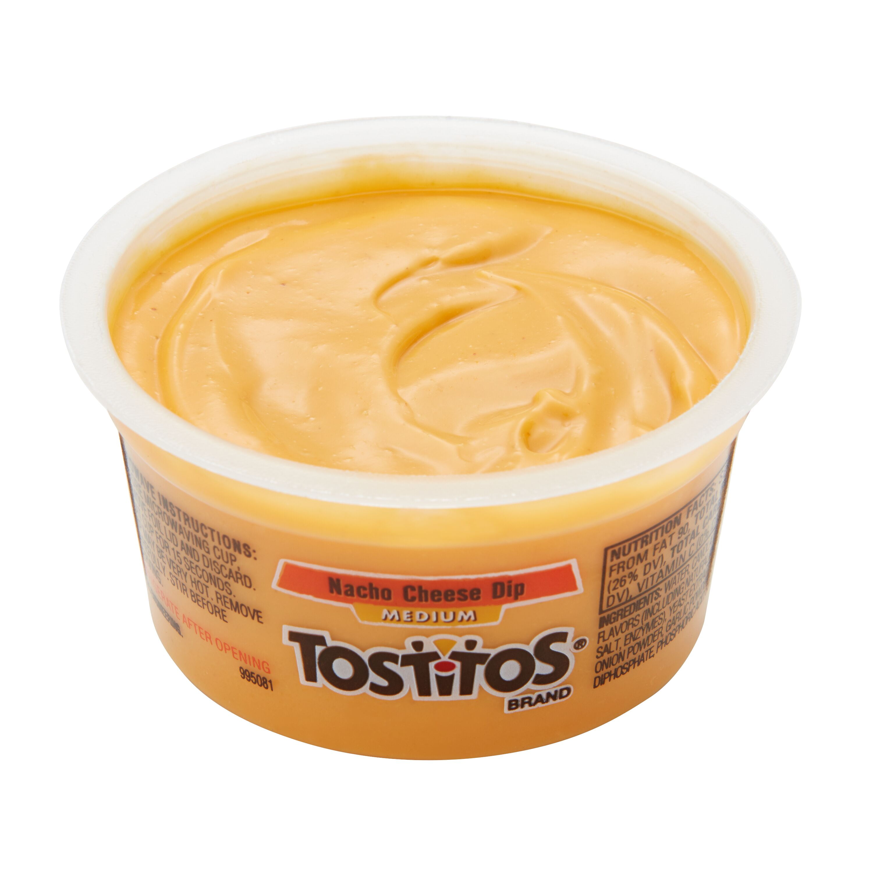 Tostitos Medium Nacho Cheese Flavored Cheese Dip & Spread, Shelf-Stable, 3.625 oz Cup
