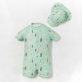 thumbnail image 2 of KKBOTIVE Toddler Boys Summer Swimwear Set with Protective Hat Comfortable Beach Outfit for Water Play ( Light Green Size: 5-6 Years ), 2 of 3