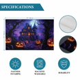 thumbnail image 6 of Halloween Placemats Set of 6, Horror Pumpkins Halloween Dark Castle Purple Washable Wipeable Table Mats for Dining Tables, Indoor Outdoor Kitchen Place Mats for Holiday Party Table Decor, 6 of 9
