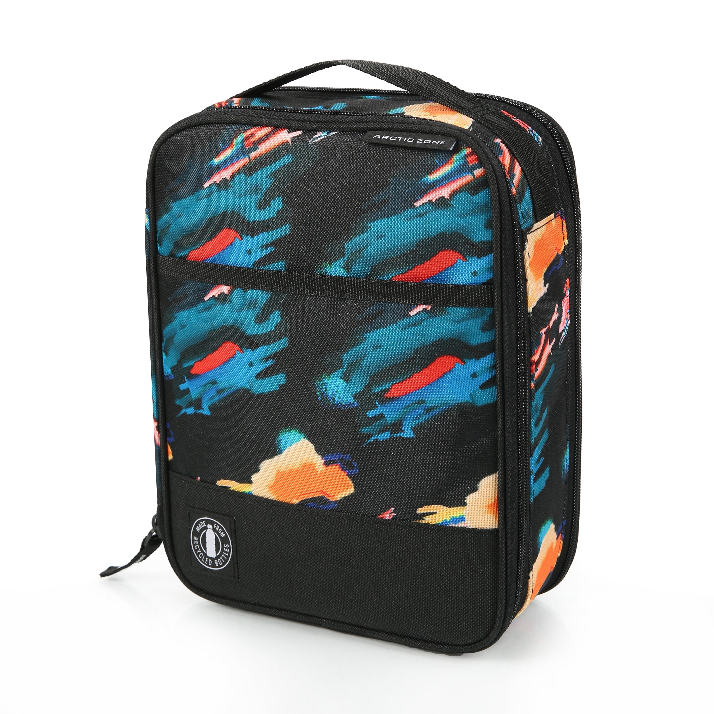 Arctic Zone Eco Watercolor Expandable Lunch Pack, Reusable Lunch Bag with Microban Lining