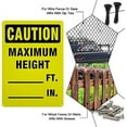 thumbnail image 6 of 1pc Caution Maximum Height Ft. in. Warning Sign 40 Mil Aluminum Caution Waring Sign Ourdoo, 6 of 7
