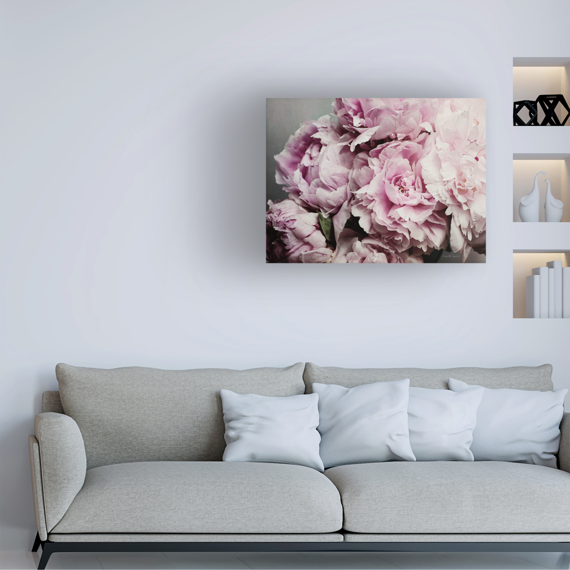 Elizabeth Urquhart 'Peonies Galore II' Canvas Art