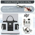 thumbnail image 6 of Weekender Bags for Women, Travel Duffel Bags with Shoe Compartment,Personal Item Travel Bag for Airlines, Carry on Overnight Tote Bag for women，Black, 6 of 8
