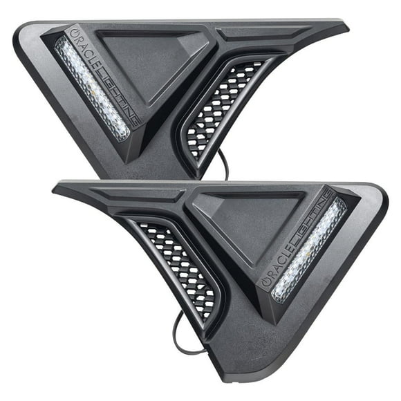 Oracle Lighting Side Marker Light - LED 5873-504 Sidetrack; Fender Mount; Clear Lens; Matte Black Trim; Amber/Clear Bulb; Set Of 2; With Wiring Connector Terminals