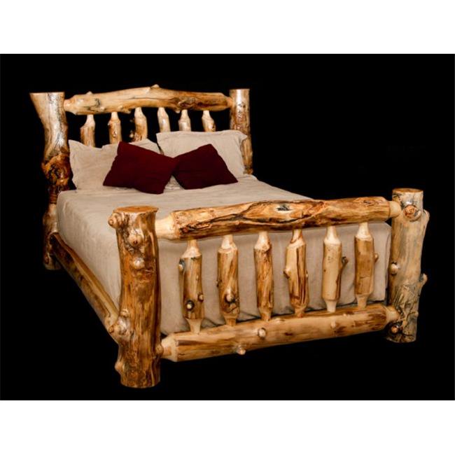 Aspen Log Furniture sigbdqn Log BedQueen 93 x 72 x 58 inch Walmart