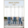 thumbnail image 5 of HOTAPEI Womens Jeans Elastic Waist Ripped Skinny Jeans Raw Hem Drawstring Jeans Boyfriend Destroyed Jeans, 5 of 5