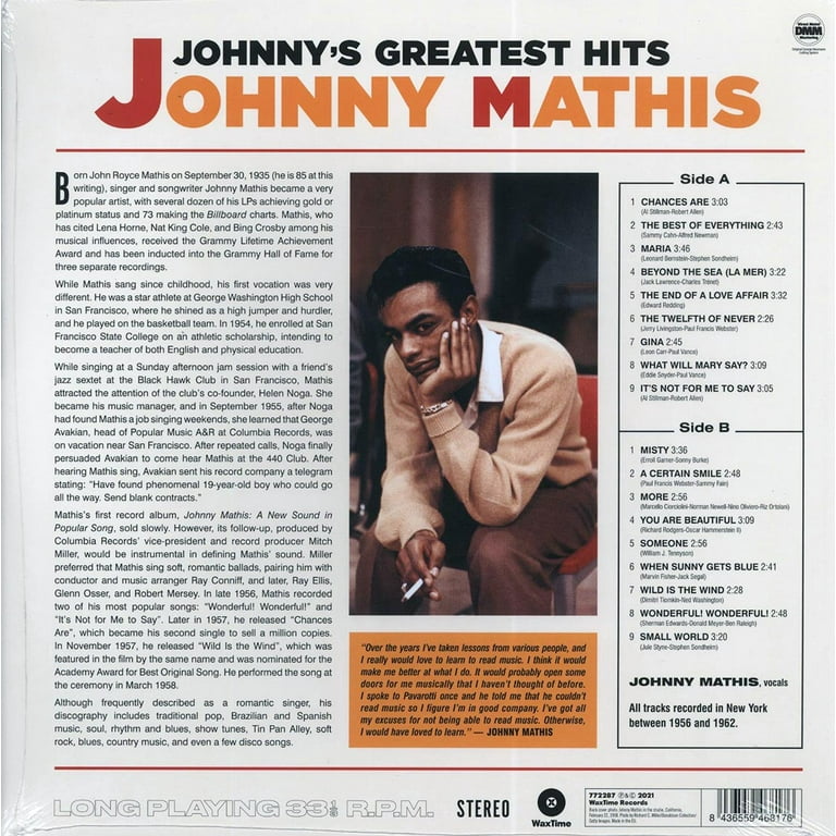 Johnny Mathis - Johnny's Greatest Hits [Limited 180-Gram Vinyl