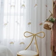 thumbnail image 2 of Naiovety Cortinas oscuras lindas y caricaturescas del iris decoración del dormitorio de los niños cortinas bordadas para niños Sombras de ventana, 2 of 6