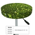 thumbnail image 4 of Naloa Green Glitter Sparkle Round Bar Stool Cushion Cover 12-14 inch, Fits Kitchen, Office, Restaurant Chairs - {sizeName}12 inch, 4 of 7
