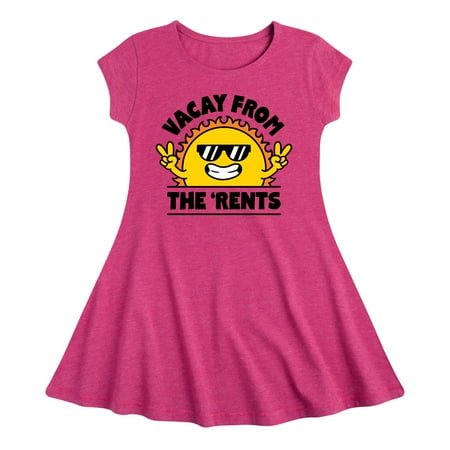 

Instant Message - Vacay From The Rents - Toddler & Youth Girls Fit & Flare Dress