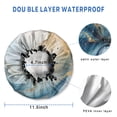 thumbnail image 3 of Shower Caps,Blue Gold Marble Pattern Waterproof Shower Cap for Women 4 Pieces,Double Reusable Hair Cover for Shower PEVA Elastic Stretch Hem, 3 of 7