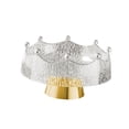 thumbnail image 4 of Frutero con pedestal Plato de frutas Centro de mesa Cuenco decorativo Moderno Multiusos Blanco y dorado, 4 of 8