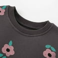 thumbnail image 4 of WhouRiu Toddler Girls T Shirts Floral Print Long Sleeve Tops Children Soft Cute Spring Fall Blouse Brown,Sizes 2-3, 4 of 7