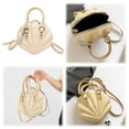 thumbnail image 4 of Bolso Hobo Bandolera Mujer Color Sólido PU Cuero Mano Noche, 4 of 9