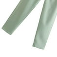 thumbnail image 3 of YOTMKGDO Slacks for Women's Solid Color High Waisted Straight Leg Pants Suitable for Daily Commuting Wear Casual Lohas Time Slacks Women's Pants Mint Green S, 3 of 5