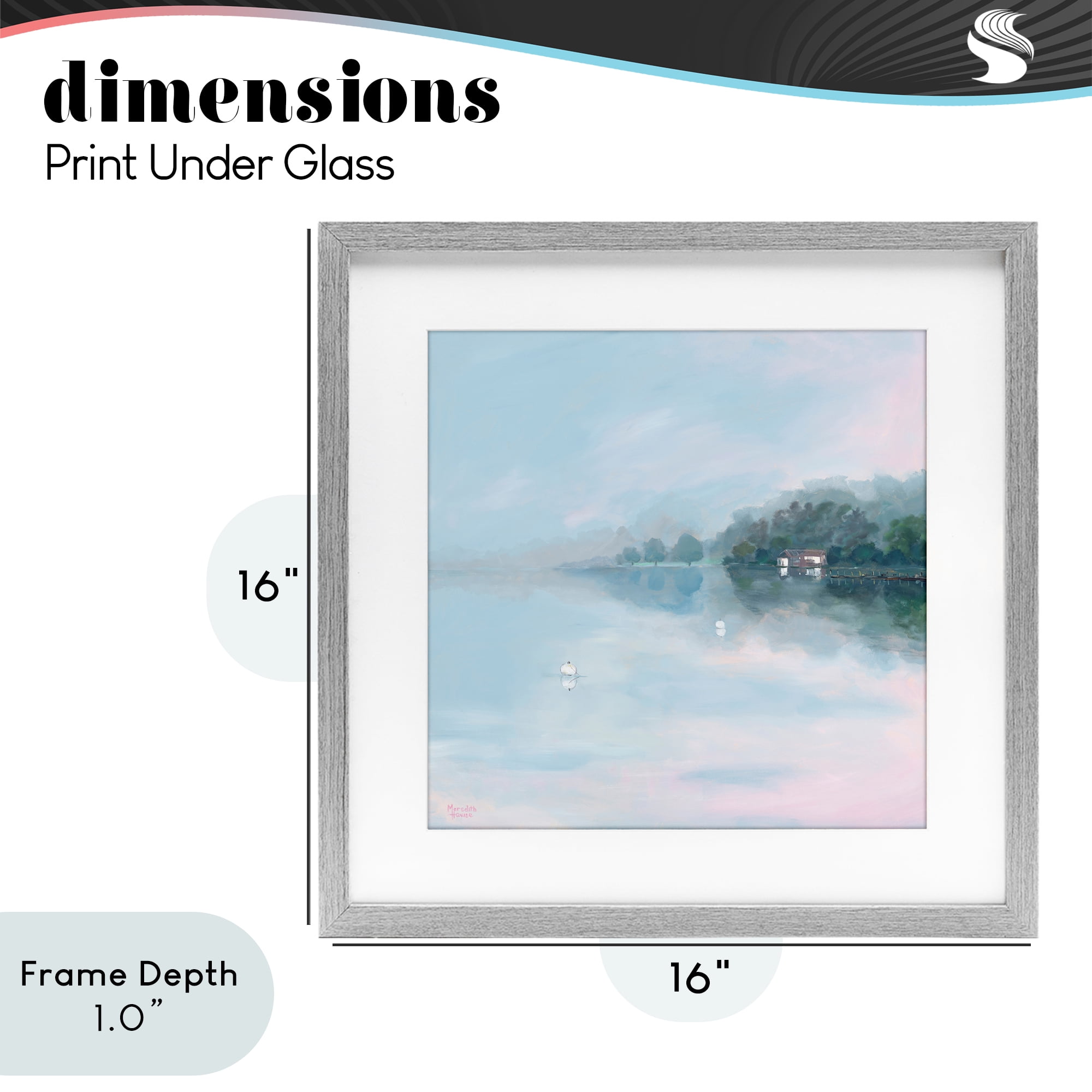 Stupell Industries Morning at Lake Windermere Gray Framed Print Under Glass, design by Meredith Howse