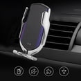 thumbnail image 4 of 10W Chargeur de Voiture Sans Fil R1 Infrarouge Automatique Induction Téléphone Portable Voiture Prise BracketSilver, 4 of 14