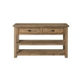thumbnail image 3 of Bowery Hill Farmhouse Solid Wood 2 Drawer Sofa Console Table Natural, 3 of 5