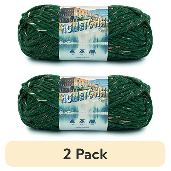 (2 pack) Lion Brand Yarn Hometown Riverdale Tweed 135-318 Super Bulky Acrylic Yarn
