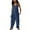 Navy, variant on Zpanxa Women's Cotton Linen Jumpsuit Relaxed Fit with Adjustable Straps and Side Pockets Wide Leg Romper Overalls for Casual Resort Wear Navy M