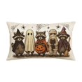 thumbnail image 1 of Halloween Cow Pillowcase Polyester Fabric Rural Farmhouse Style Zipper Design Decorative for Sofa Bedroom Home Holiday 20x20x1cm, 1 of 1