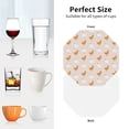 thumbnail image 6 of Lsque Funny Chicken Pattern 4" Drink Coasters Set of 4, PVC Leather Absorbent Coasters, Table Coaster Set Decorative Coffee Cup Coasters Housewarming Gift -Octagon, 6 of 6