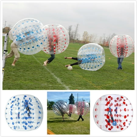 - iMeshbean 1.5M 2pcs Red & Blue Dot Inflatable Bumper Ball Body Zorbing Ball Bubble Soccer/Football Game