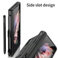 thumbnail image 2 of Samsung Galaxy Z Fold 3 2021 Case with S Pen Holder, Ultra Slim Magnetic Kickstand Shockproof Rugged Full Body Protective Cover, Gold, 2 of 7