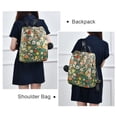 thumbnail image 4 of FORMRS Women's Travel Backpack Purse Anti-Theft Hidden Pockets Casual Shoulder Bag, Beige Floral Garden, 4 of 7