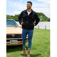 thumbnail image 6 of Denim Jackets for Men Trucker Jean Jacket Unlined Coats Spring Fall Outfits(Black,XS), 6 of 8