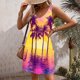 thumbnail image 2 of Vestido de Verano para las Mujeres Impresión Sexy sin Mangas Vestido de Hombro, Verano Casual Y Primavera, 2 of 5
