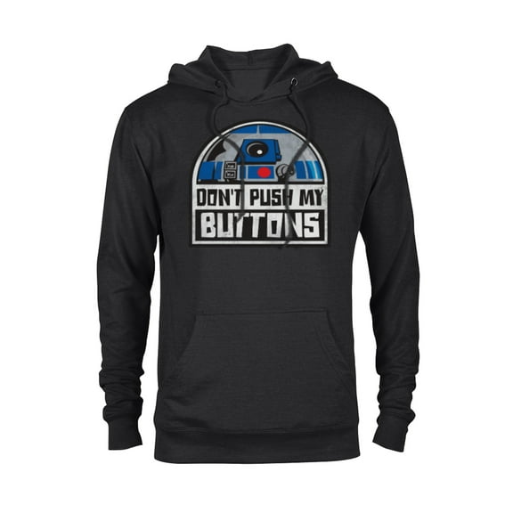 Star Wars R2-D2 Droid Don't Push My Buttons - Pullover Hoodie for Adults - Customized-Black