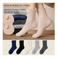 thumbnail image 2 of 5 Par Calcetines De Térmica Grueso Lana Unisex Frío Invierno Malubero  Multicolor, 2 of 4