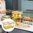thumbnail image 4 of de alimentos Plástico Congelador Cajas de almacenamiento seguro Amarillo33.5x22.5x15.3 Gloria Tapas de contenedores de almacenamiento, 4 of 7