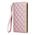 thumbnail image 2 of Desugned For Samsung Galaxy S21 Ultra Wallet Phone Case,With Suction Cup Fastener,Flip Folding Kickstand,With Card Slots,Wrist Strap&Shoulder Strap,Shockproof PU Leather Phone Case,Rosegold, 2 of 9
