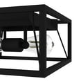 thumbnail image 3 of Hunter - Doherty 2-light Natural Black Iron, Medium Size Flush Mount Light, Dimmable, Industrial Style, Square Shaped, for Bedrooms, Dining, Living Rooms - 19410, 3 of 5