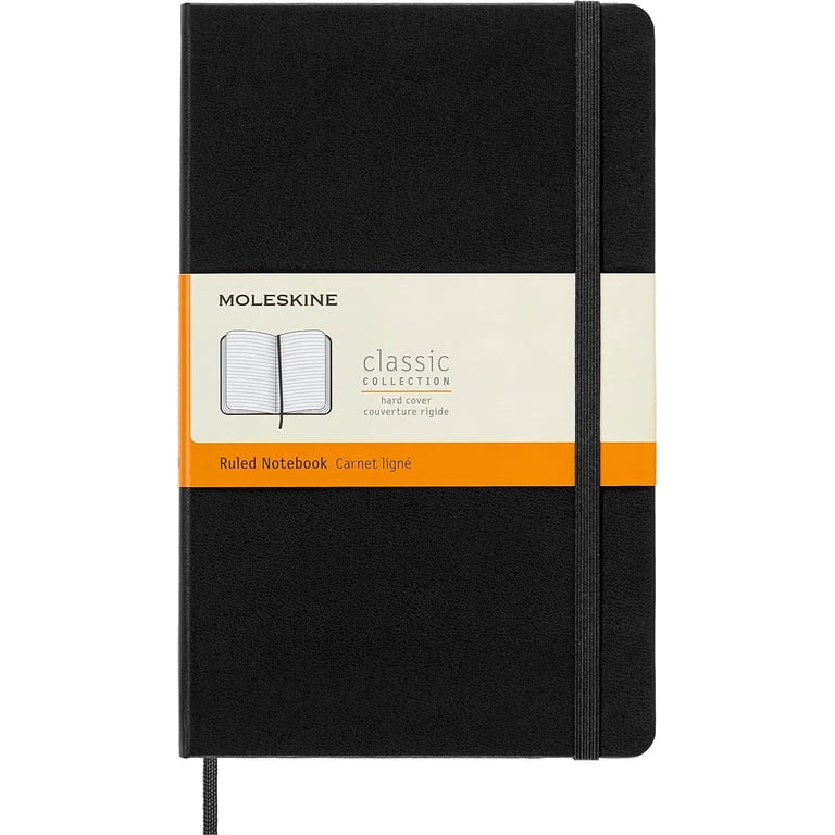 5冊セットMOLESKINE Magic Memo ノート Mサイズ ブラック Moleskine Pocket Sized Classic Journal, Hard Cover, Large (5