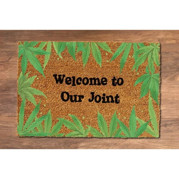 Doormat Welcome To Our Joint 420 MJ Welcome Mat Funny Funny Gift Fr (18" x 30") #4205044