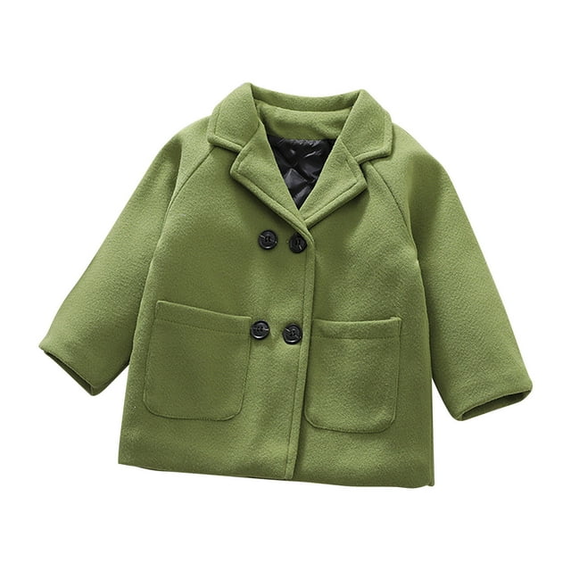 SHTXOZHI Manteau Robe Garçon Fille Manches Longues Trench-Coat Automne Hiver 1-6 Ans