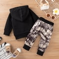 thumbnail image 3 of StylesILove Infant Baby Boys Girls Solid Long Sleeve Pullover Hoodie and Tie-dye Pants 2pcs Fall Winter Toddler Sweatsuit Outfit (Black, 24 Months), 3 of 8