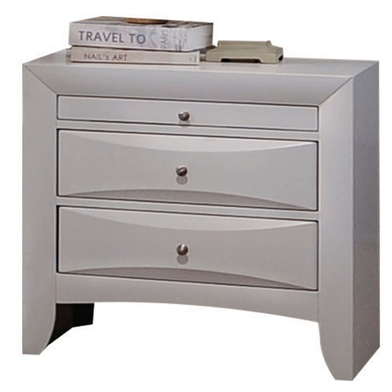 BOWERY HILL 2 Drawer Nightstand in White