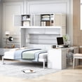 thumbnail image 2 of LiviNest Queen Murphy Bed with Desk & Storage: Space Saving Wall Bed for Home Office & Guest Room - Hydraulic Fold Down Queen Size Bed with Built-in Cabinets & Workstation for Small Spaces & Adults, 2 of 6