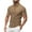 Khaki, variant on Shirts for Men Summer Casual Solid Colour Short Sleeve Lapel Slim Fit Stretchy Sport Tops