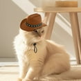 thumbnail image 5 of Pet Cowboy Hat for Dogs and Cats Western Cap Halloween Party Accessory Festival Celebration Headgear for Small Medium Large Pets, 5 of 5