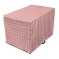 thumbnail image 1 of Geometric Dog Crate Cover, Illustration of Various Intricate Shapes and Dots, Easy to Use Pet Kennel Cover Small Dogs Puppies Kittens, 7 Sizes, Mauve Taupe Pink, by Ambesonne, 1 of 6